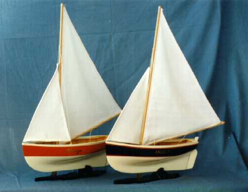 Models of traditional Anguillian racing boats